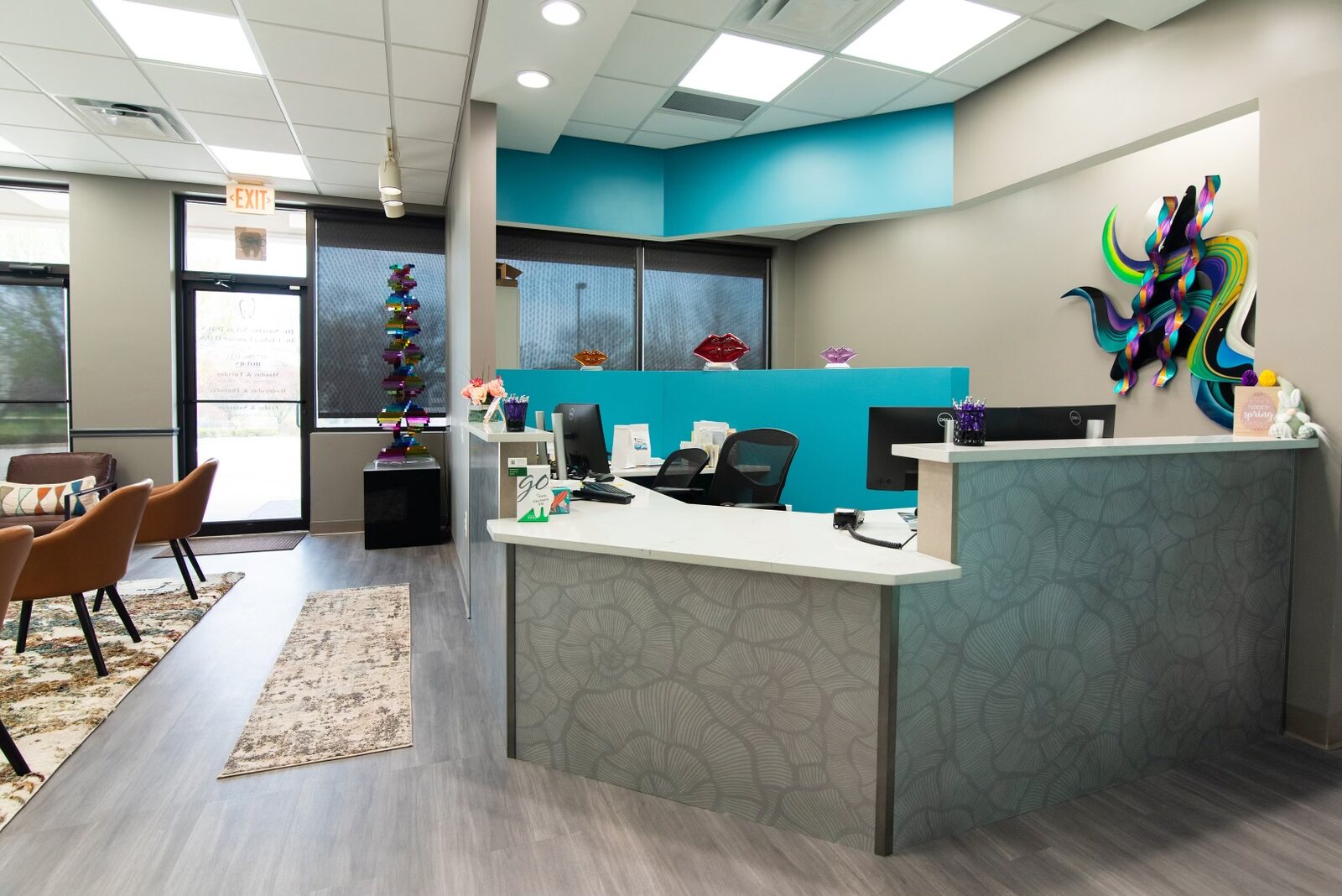 Front desk and reception area at Hazel Dell Dentistry