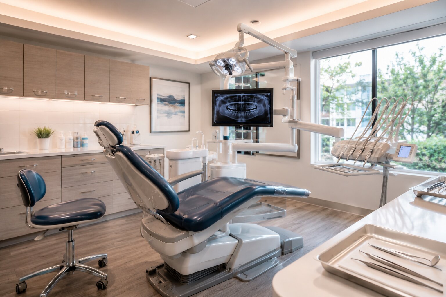Fully equipped dental treatment room at Hazel Dell Dentistry, ready for emergency care